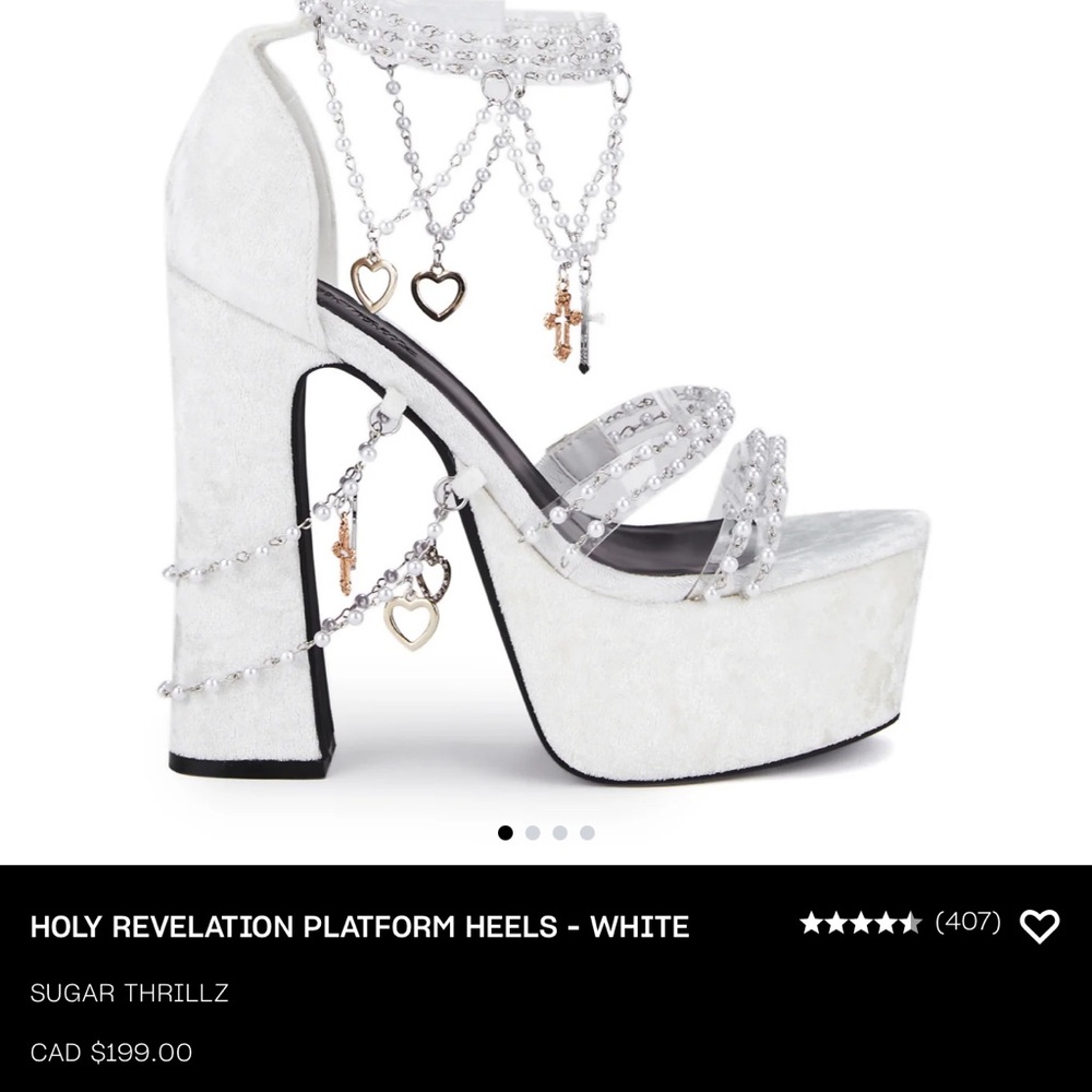 Dolls Kill Sugar Thrillz Legendary heels with charms